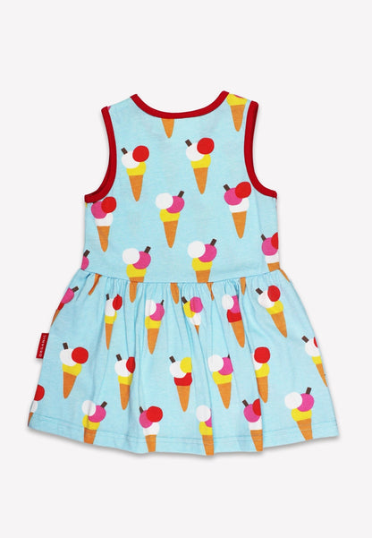 Organic Ice Cream Cones Print Summer Dress - Toby Tiger