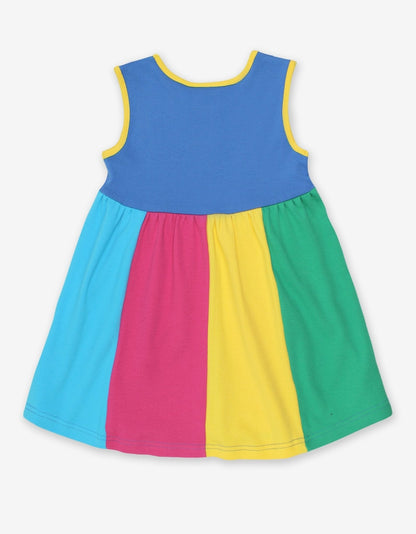 Organic Multi Stripe Pinafore Dress - Toby Tiger UK Retail