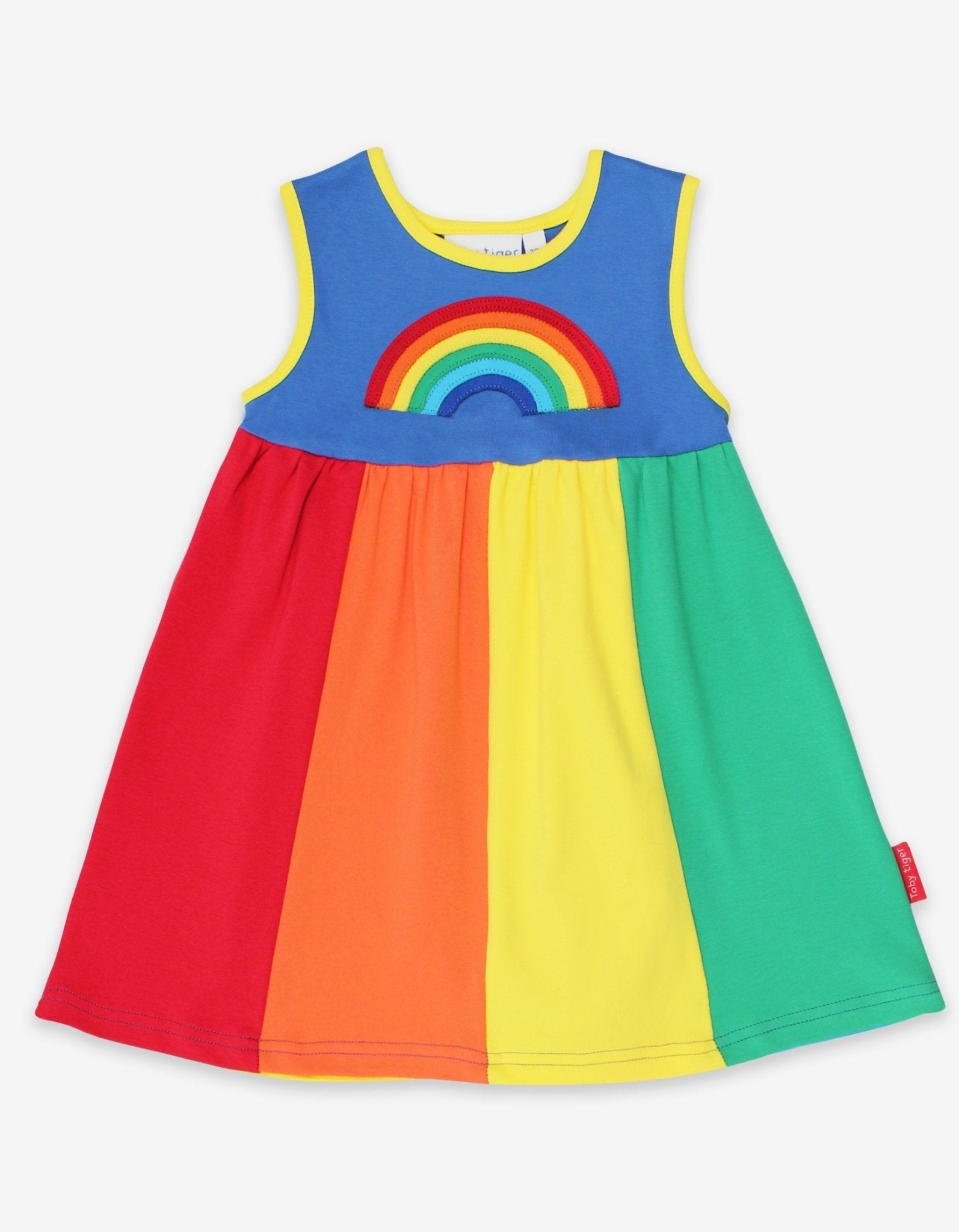 Organic Multi Stripe Pinafore Dress - Toby Tiger UK Retail