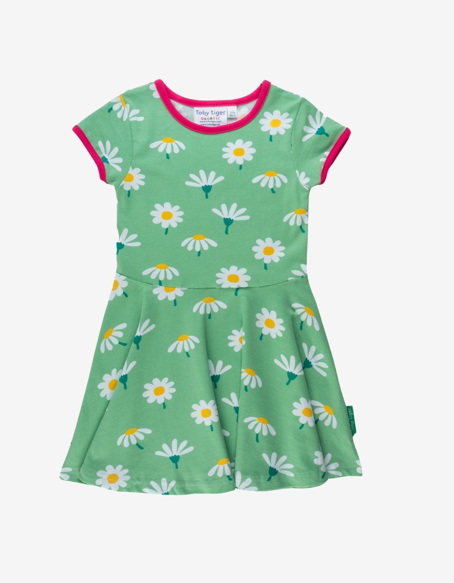 Organic Daisy Print Skater Dress - Toby Tiger UK Retail