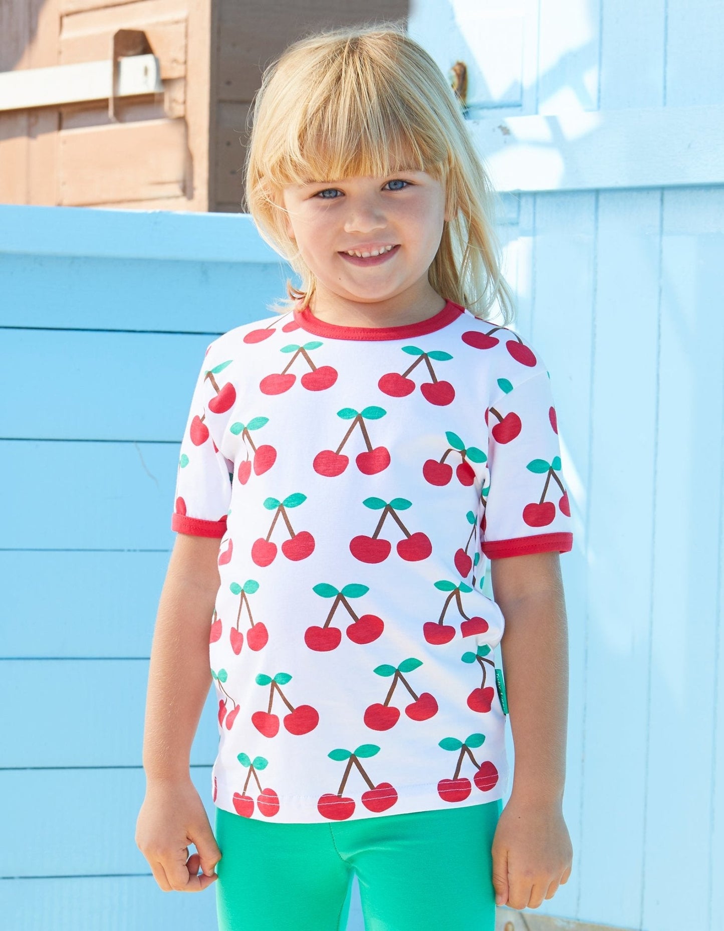 Organic Cherry Print T-Shirt - Toby Tiger UK Retail