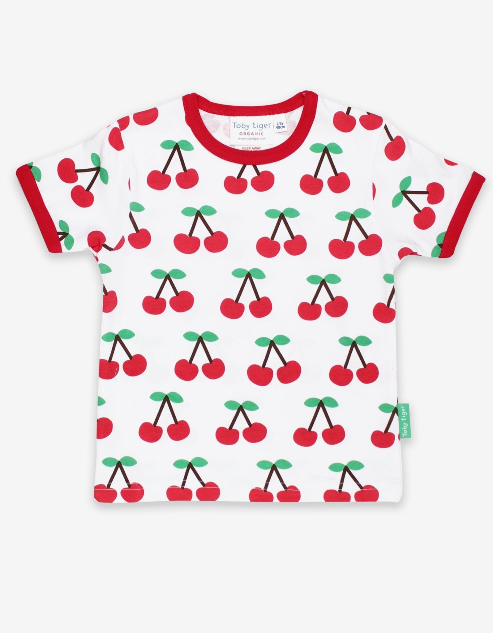 Organic Cherry Print T-Shirt - Toby Tiger UK Retail