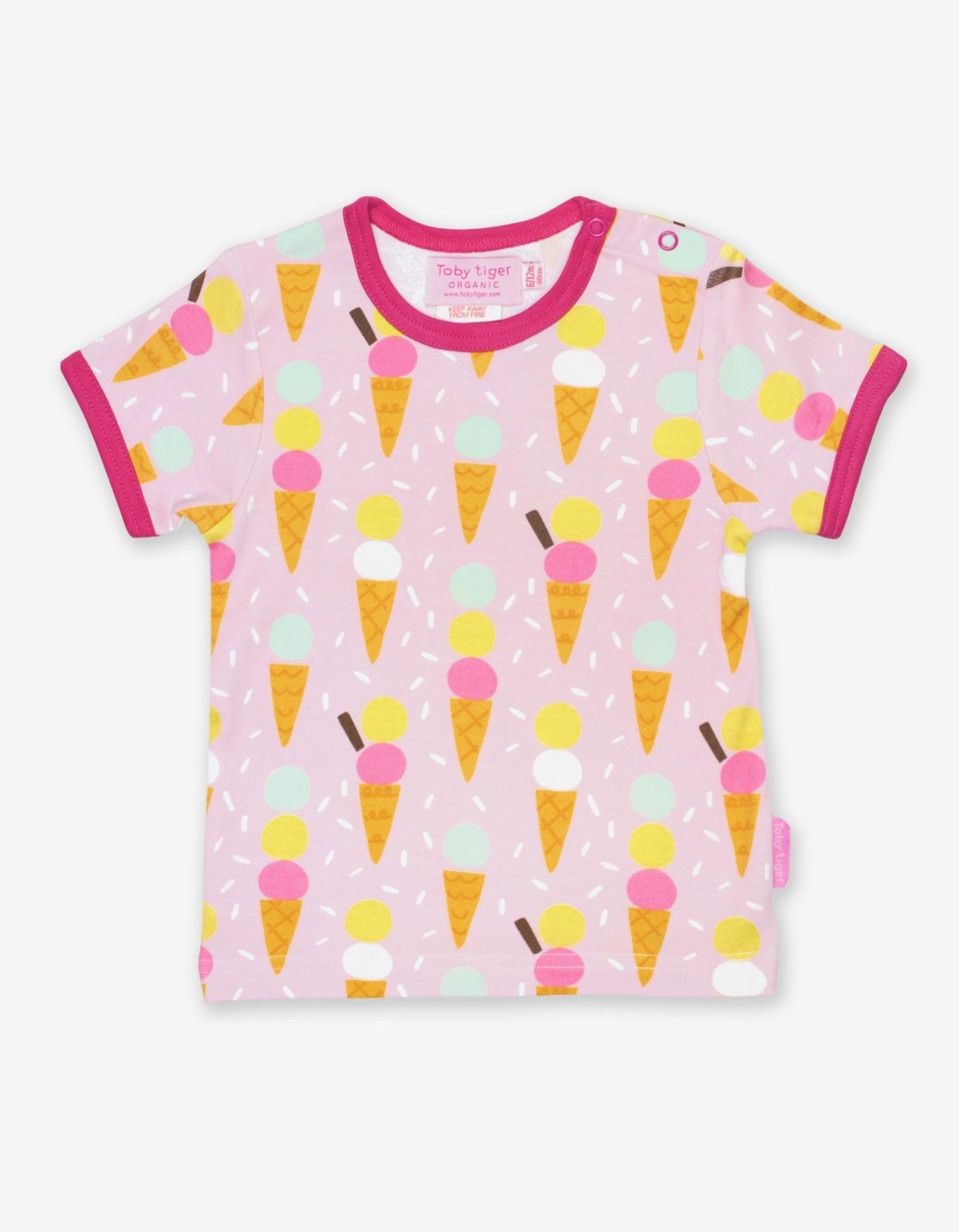 Organic Ice Cream Print T-Shirt - Toby Tiger UK Retail