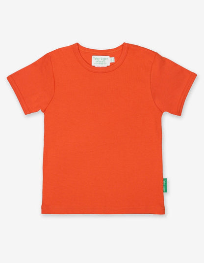 Organic Orange Basic Short - Sleeved T-Shirt - Toby Tiger UK Retail