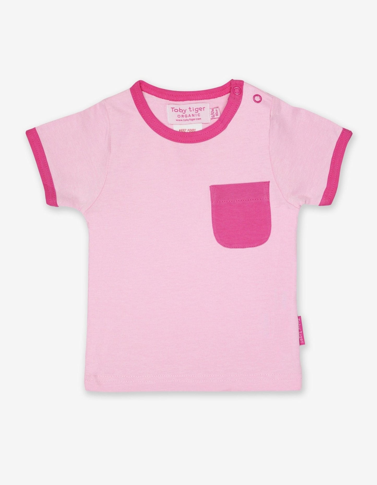 Organic Pink Multi Stripe 2 - Pack T-Shirt - Toby Tiger UK Retail