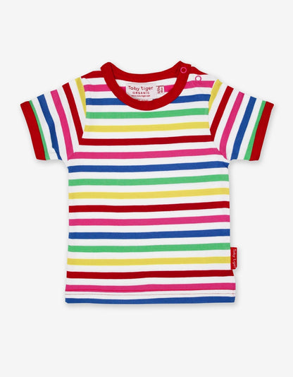 Organic Pink Multi Stripe 2 - Pack T-Shirt - Toby Tiger UK Retail