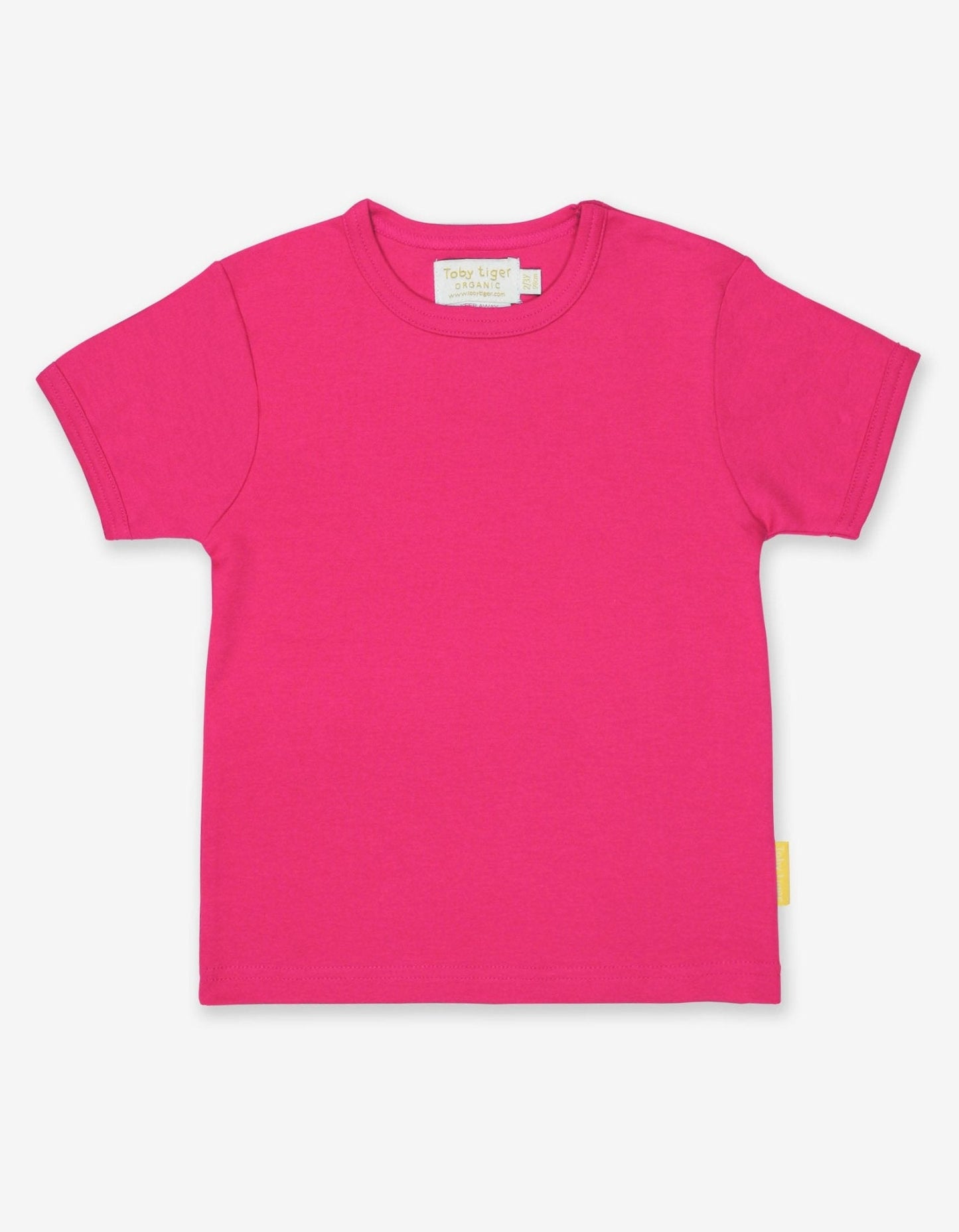 Organic Pink Basic Short - Sleeved T-Shirt - Toby Tiger UK Retail