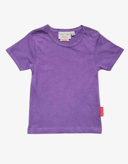 Organic Purple Basic Short - Sleeved T-Shirt - Toby Tiger UK Retail