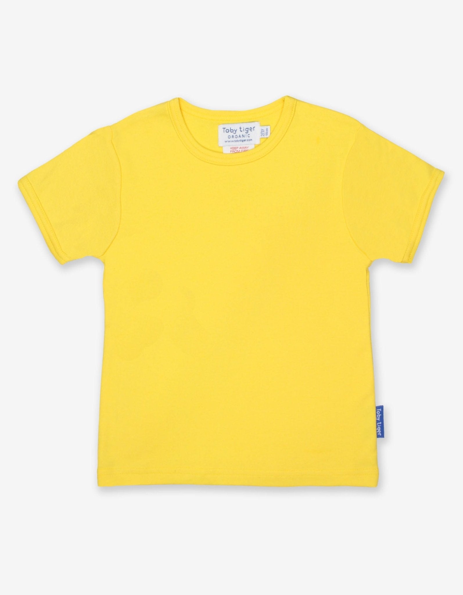 Organic Yellow Basic Short - Sleeved T-Shirt - Toby Tiger UK Retail