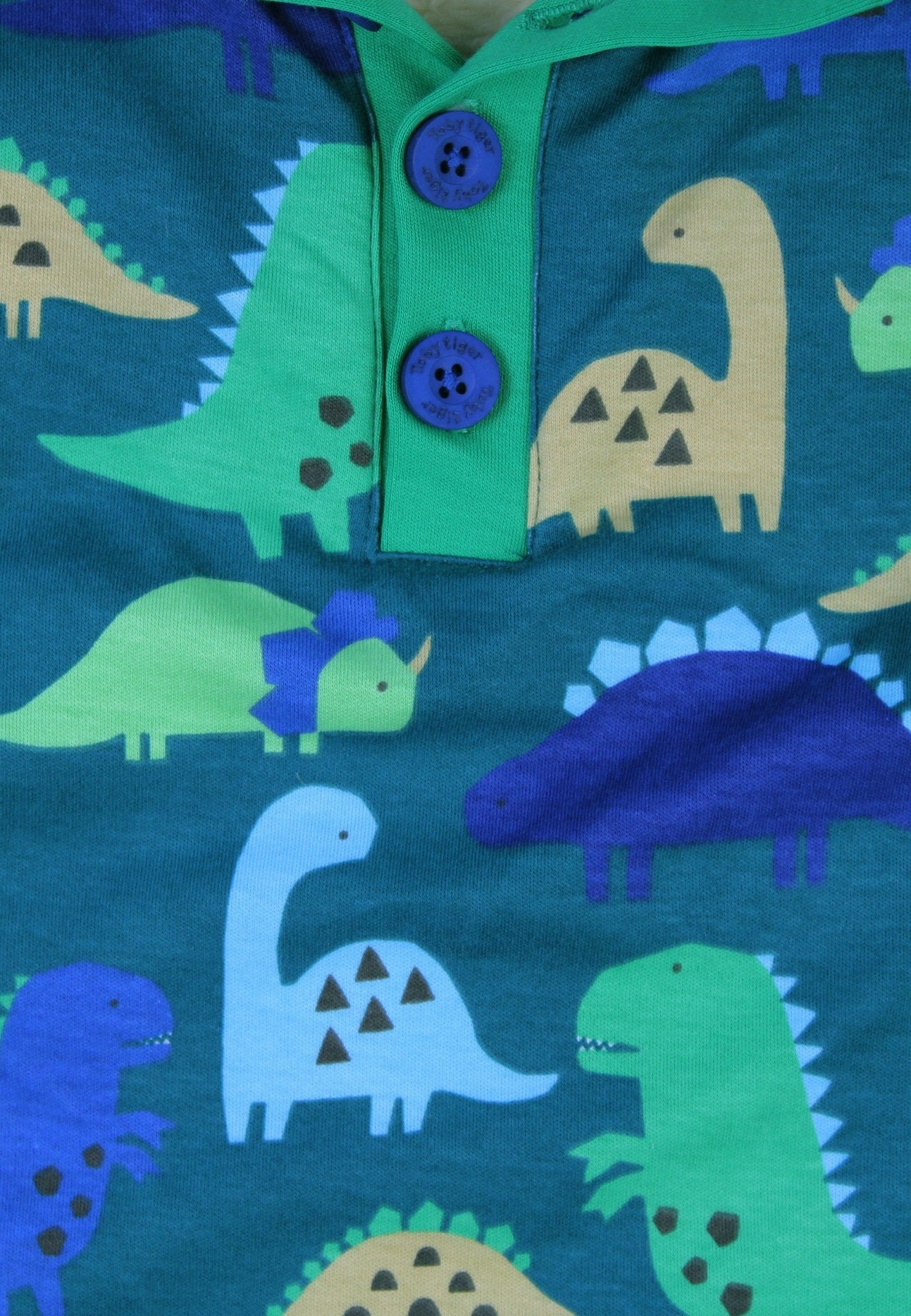 Organic Tonal Dinosaur Print Fleece Sweatshirt - Toby Tiger