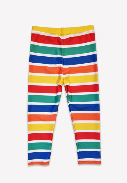 Happy Stripe Print Kids' Swim Leggings - Toby Tiger