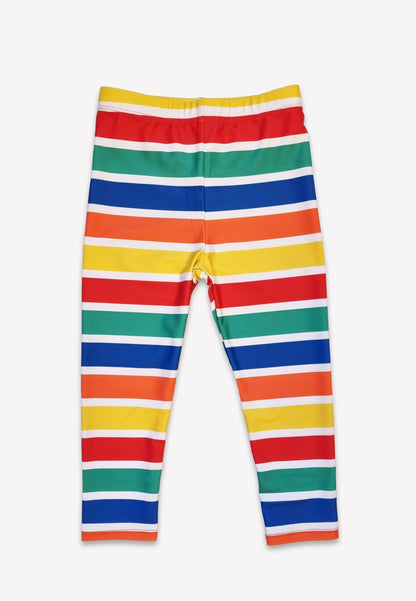 Happy Stripe Print Kids' Swim Leggings - Toby Tiger