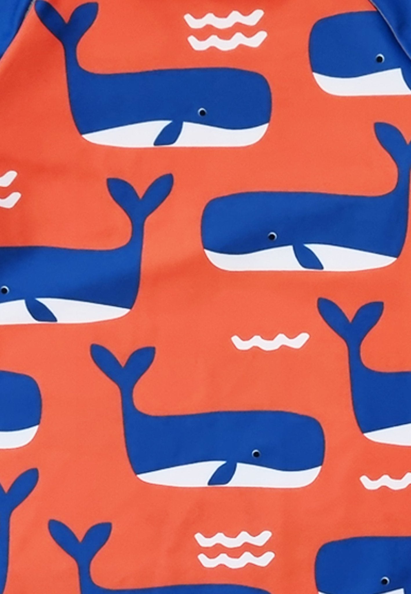 Whale Waves Print Kids' Rash Vest - Toby Tiger