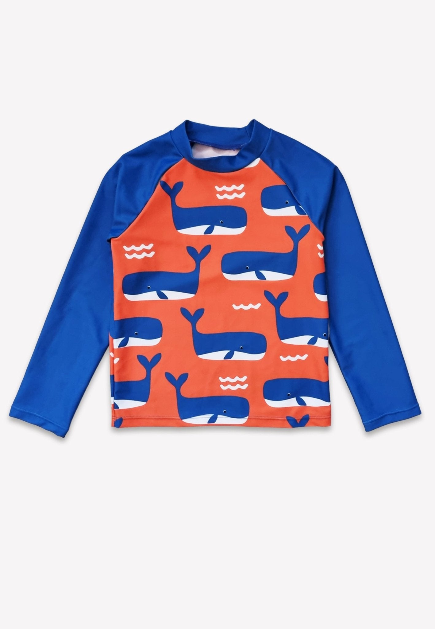 Whale Waves Print Kids' Rash Vest - Toby Tiger