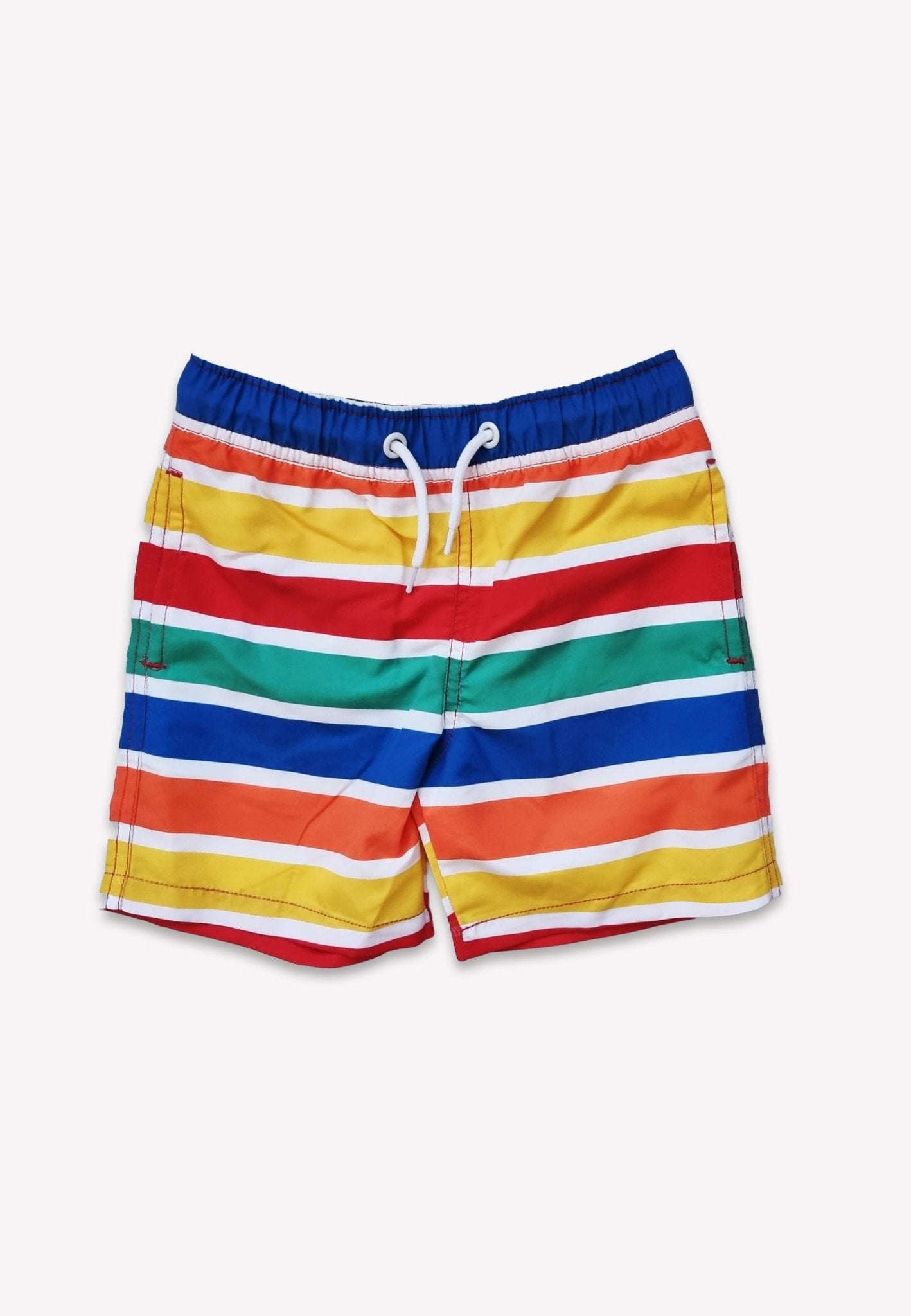 Happy Stripe Print Kids' Swim Shorts - Toby Tiger