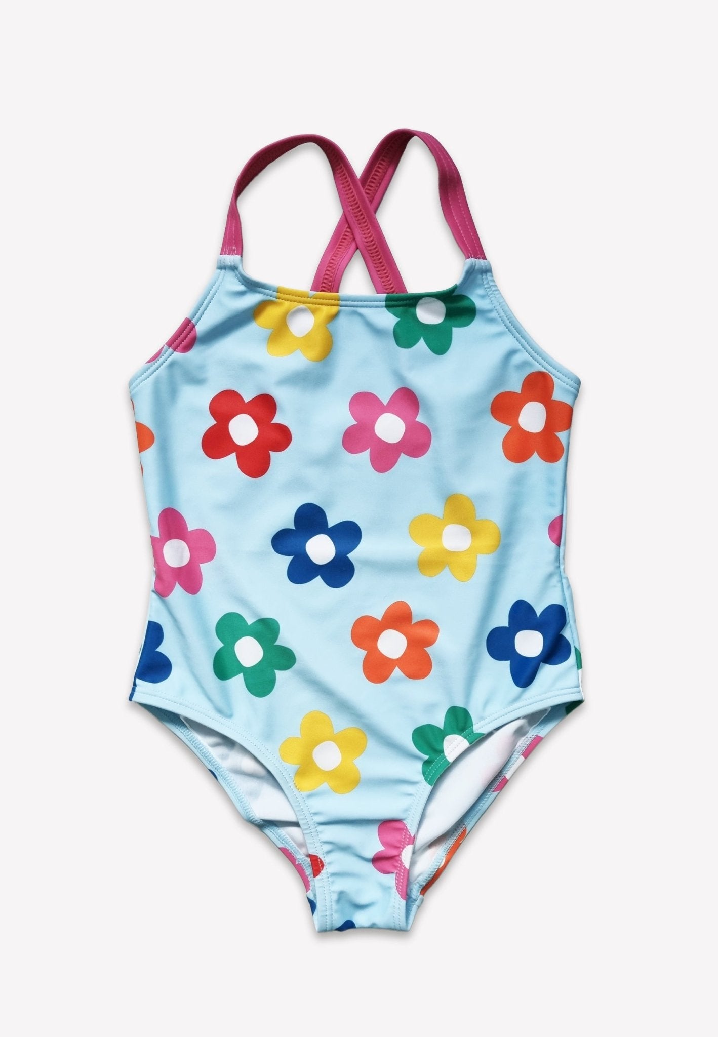 Rainbow Bloom Print Kids' Swimsuit - Toby Tiger