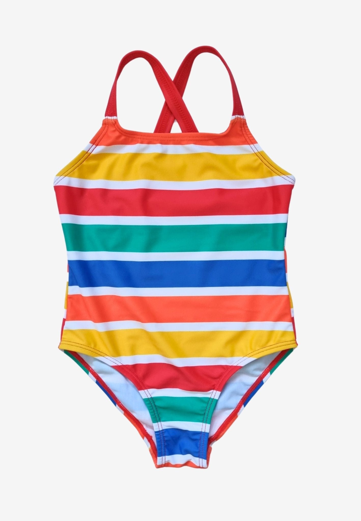 Happy Stripe Print Kids' Swimsuit - Toby Tiger