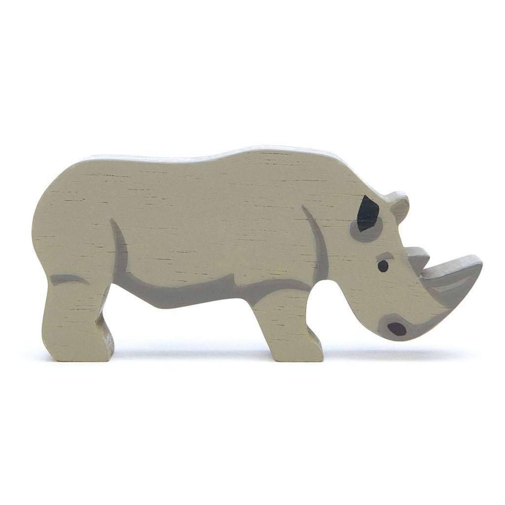 Wooden Safari Animal - Rhinoceros - Toby Tiger UK Retail