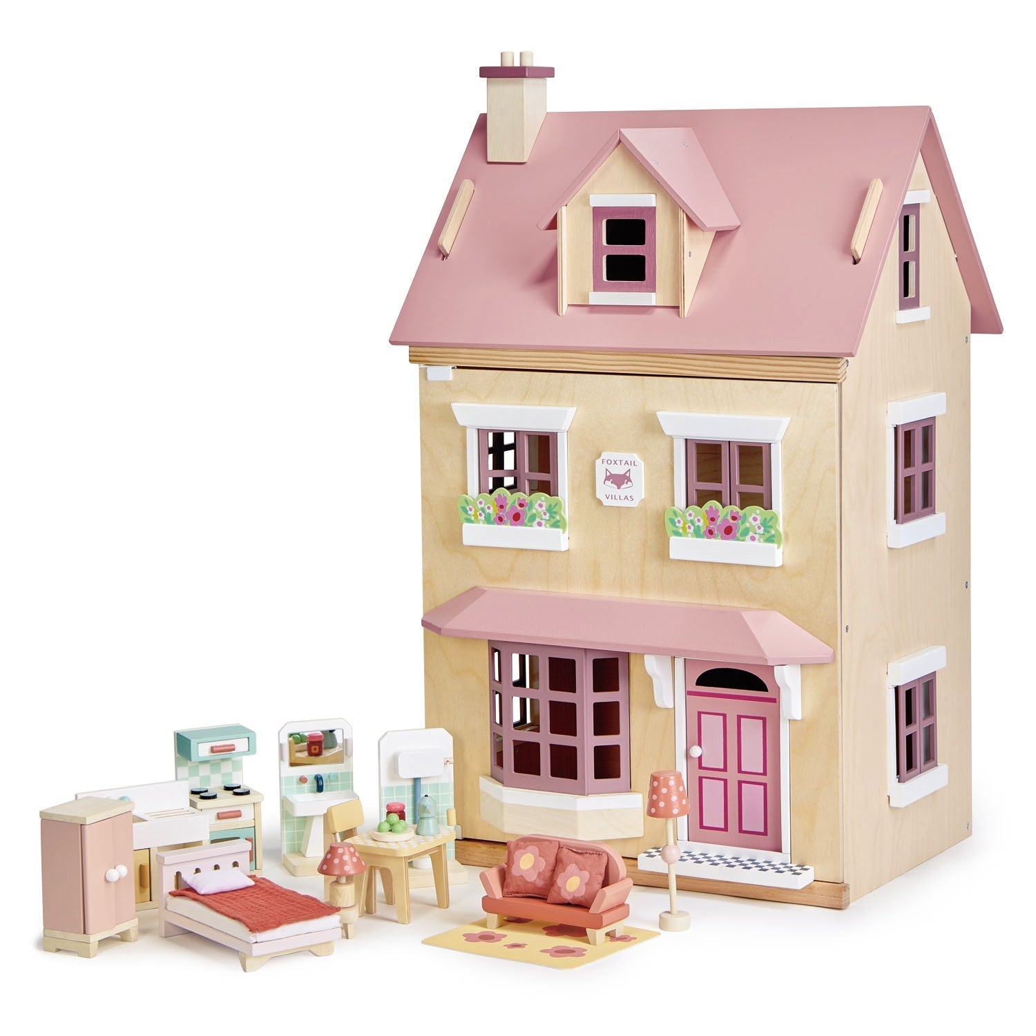 Foxtail Villa + Furniture in Pink - Toby Tiger UK Retail