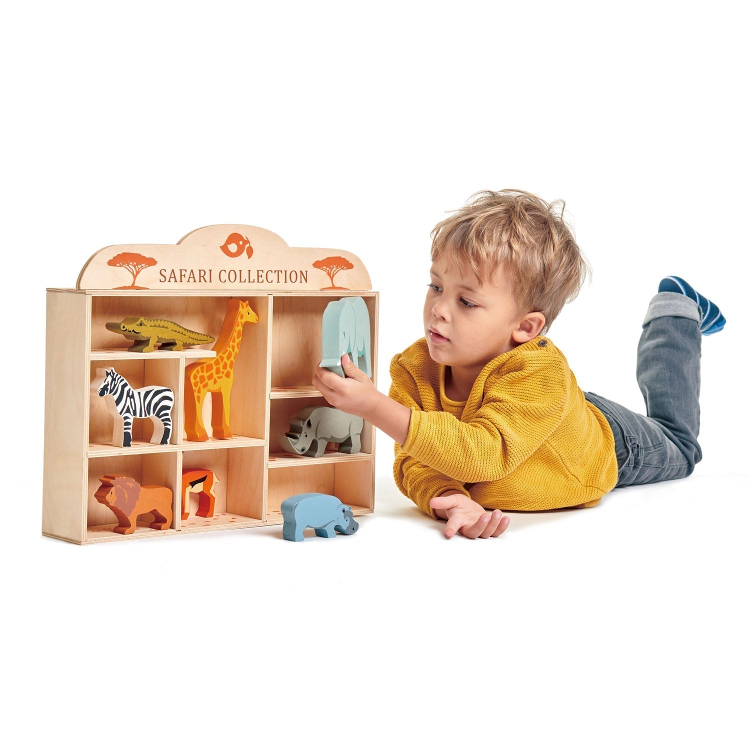 8 Safari Animals & Shelf - Toby Tiger UK Retail