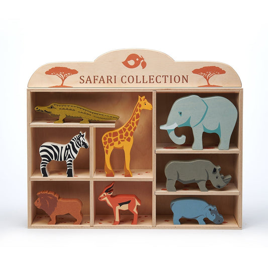 8 Safari Animals & Shelf - Toby Tiger UK Retail