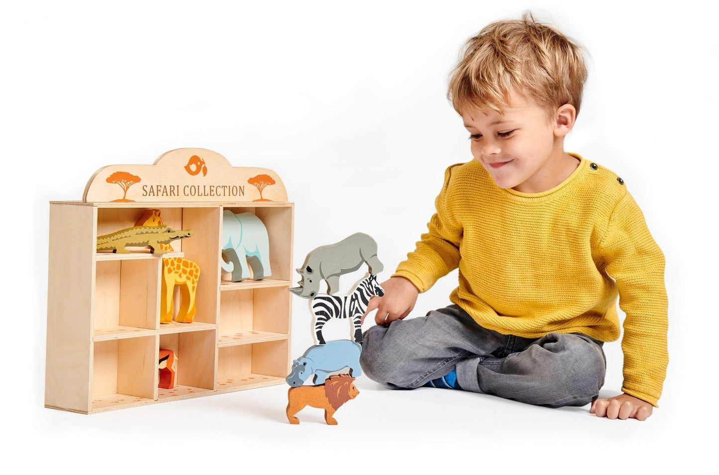 8 Safari Animals & Shelf - Toby Tiger UK Retail