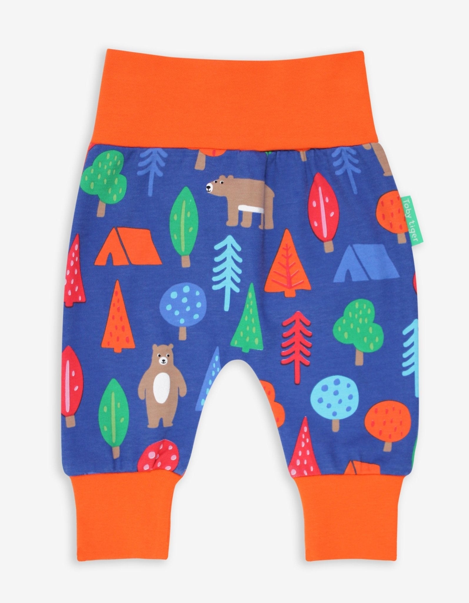 Organic Camping Bear Print Yoga Pants - Toby Tiger UK Retail