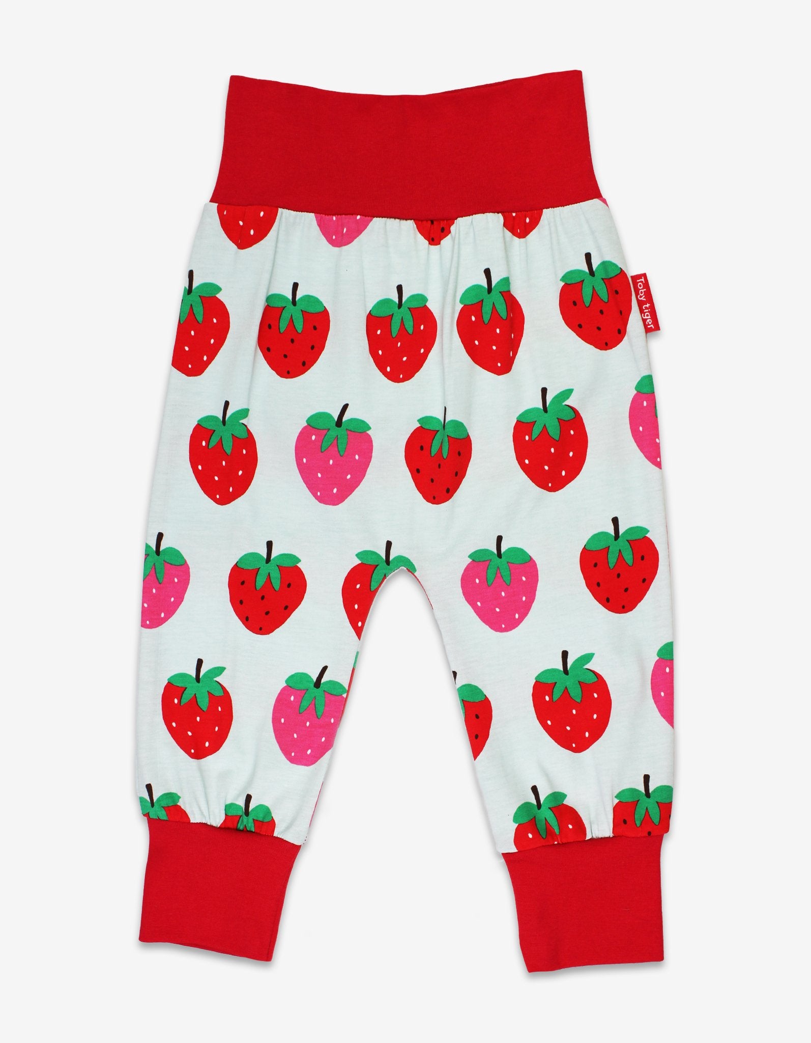 Organic Strawberry Print Yoga Pants - Toby Tiger UK Retail