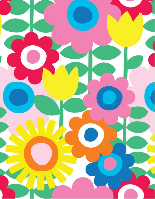 Flower Power Wrapping Paper - Toby Tiger UK Retail