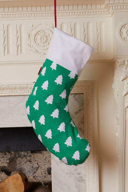 Organic Green Tree Christmas Stocking - Toby Tiger UK Retail