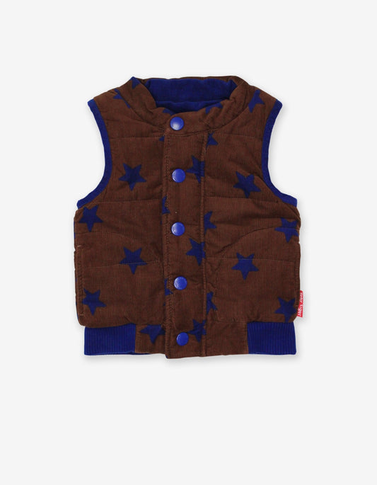 Brown Star Cord Gilet - Toby Tiger